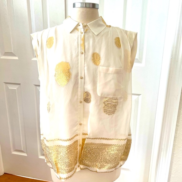 Elizabeth & James Gold Gilded Henna Blouse - Picture 2 of 10